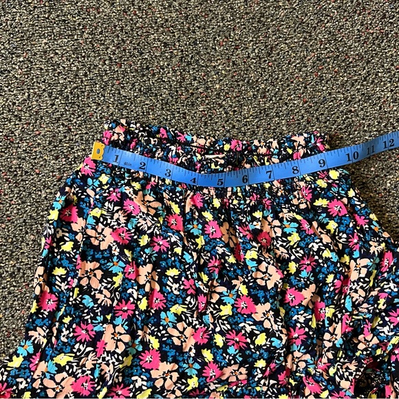 RIVER ISLAND Ditsy Floral Pattern Ruffle Tiered Midi Maxi Stretch Skirt Slit S - Picture 11 of 16